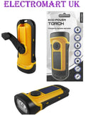 SOLAR WATERPROOF WIND UP LED TORCH 3 LIGHT SETTINGS
