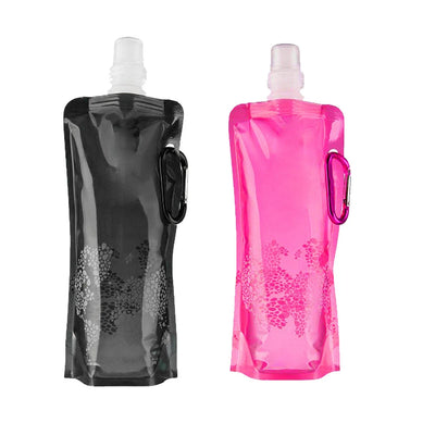 2x 500ml Folding Reusable Drinking Bottle x2!!