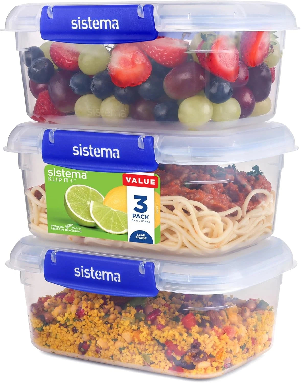 3x Leakproof Food Storage Containers