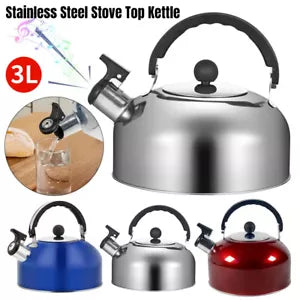 Camping Kettle. Manufactured from Stainless Steel. 3 Litre Capacity.